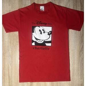 Retro Mickey Mouse Charlotte The Disney Store Red TShirt M
